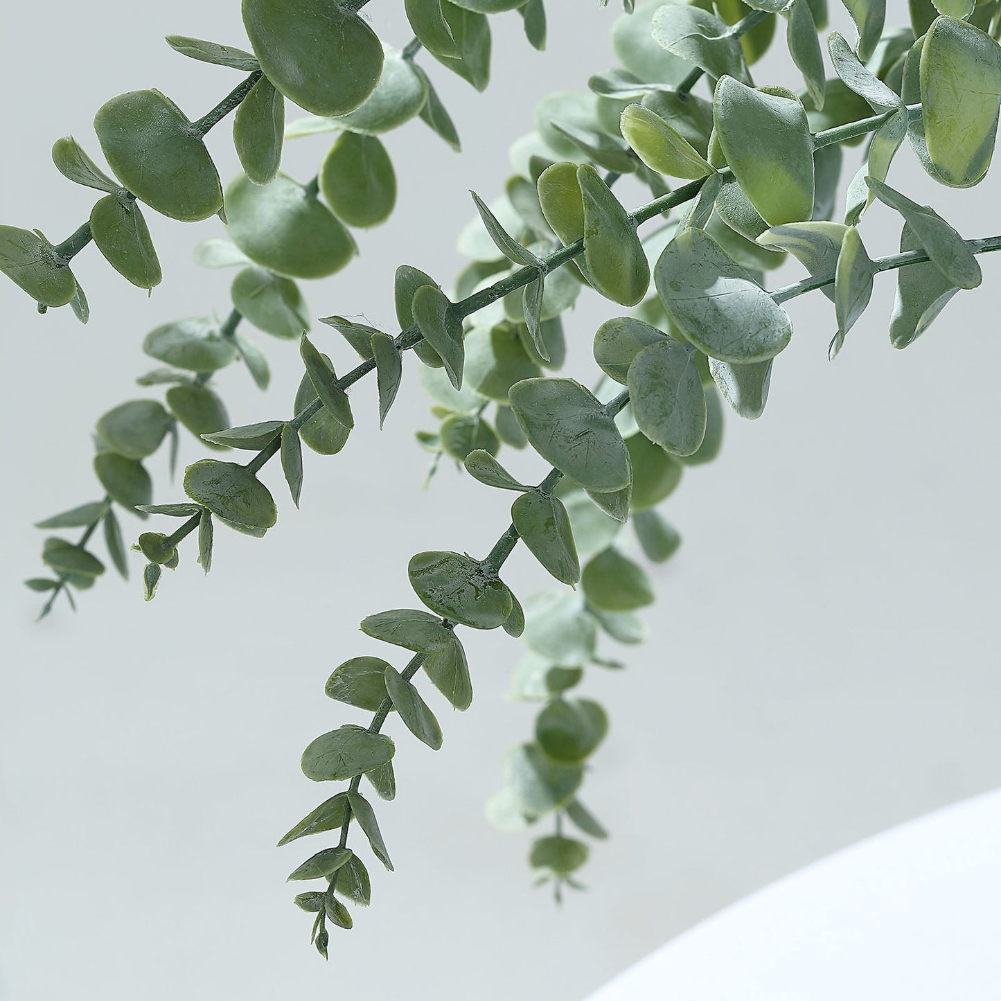 3 Bushes Frosted Green Artificial Eucalyptus Branches Faux Plant 30"