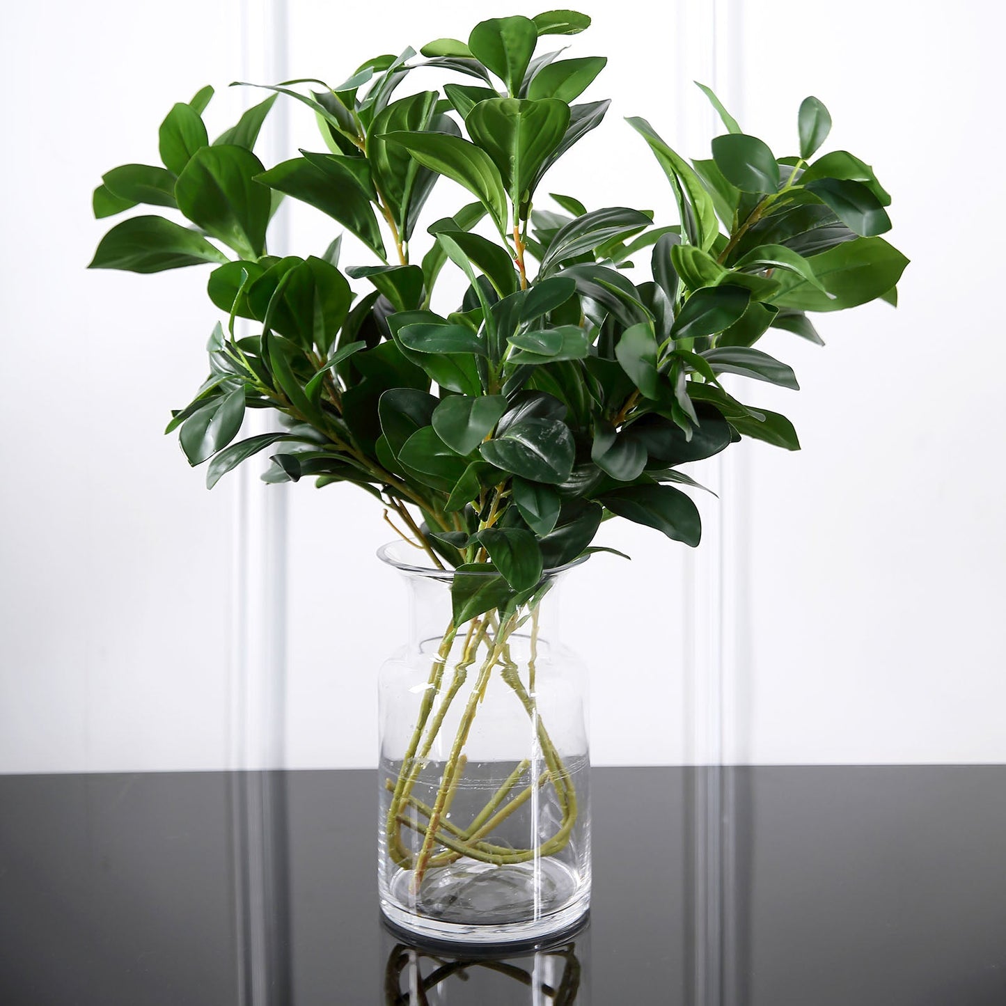 2 Stems Green Artificial Lemon Leaf Branches Faux Greenery Plant 26"