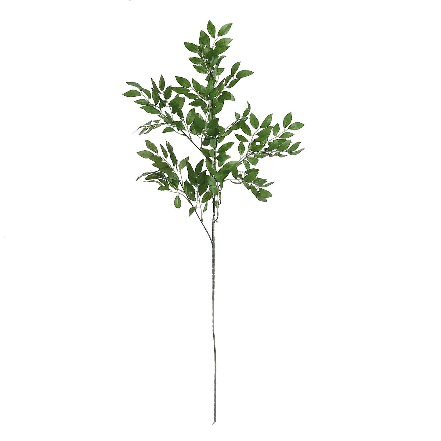 2 Bushes Light Green Artificial Silk Plant Stem Vase Fillers, Faux Beech Leaf Branches 42" Tall