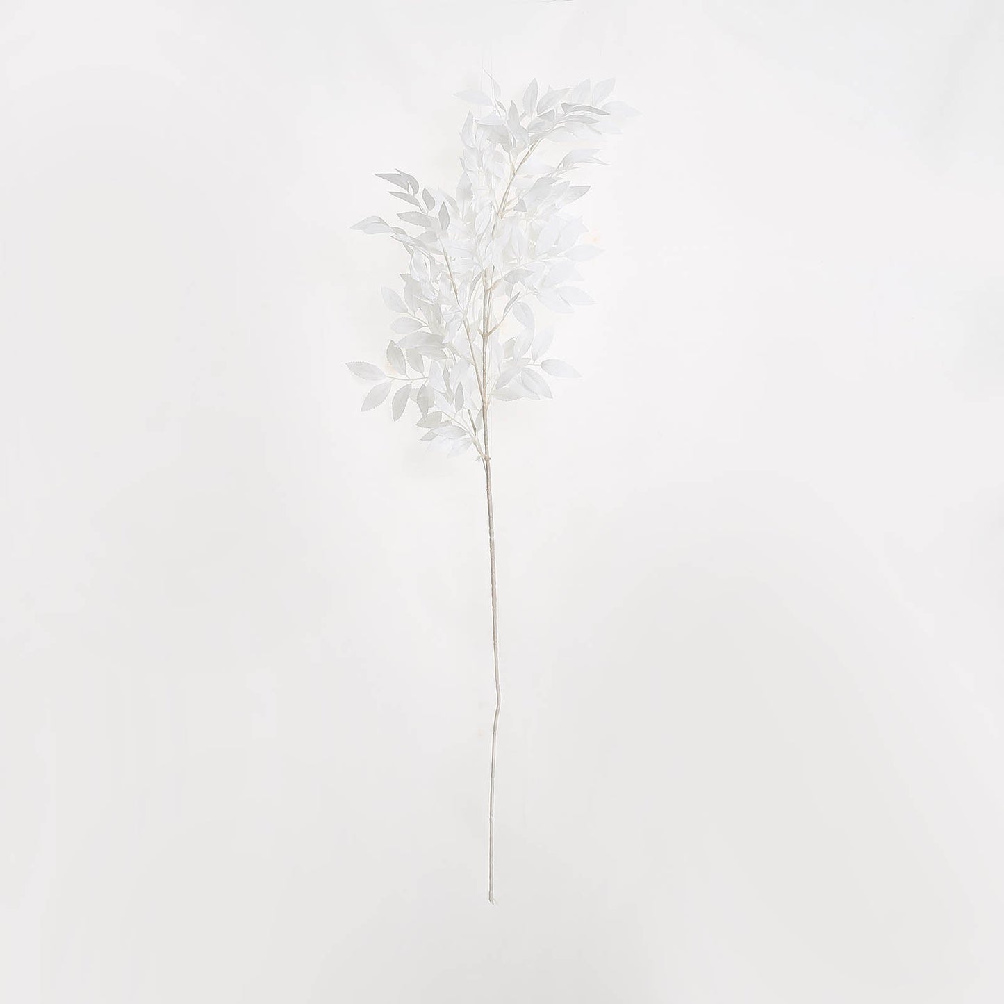 2 Bushes White Artificial Silk Plant Stem Vase Fillers, Faux Beech Leaf Branches 42" Tall