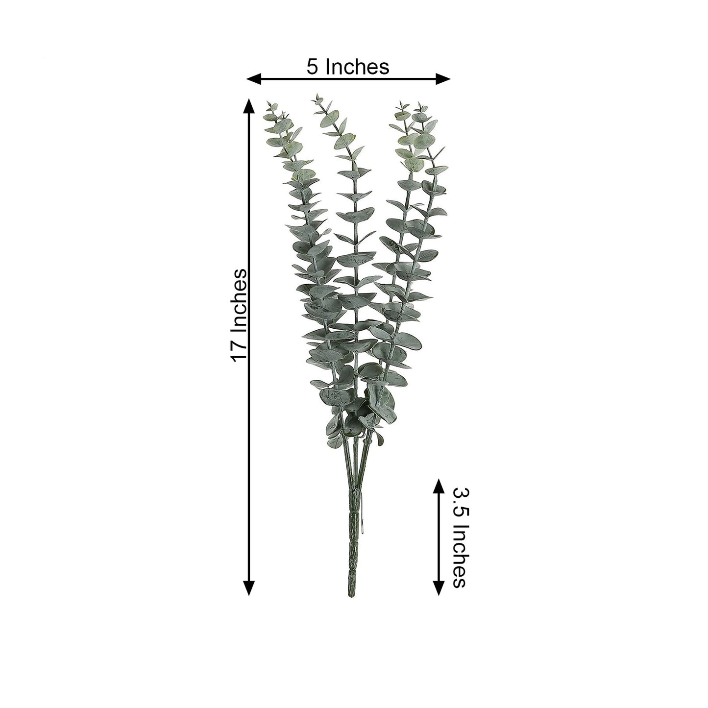 30 Stems Frosted Green Artificial Eucalyptus Sprays, Faux Plants 17"