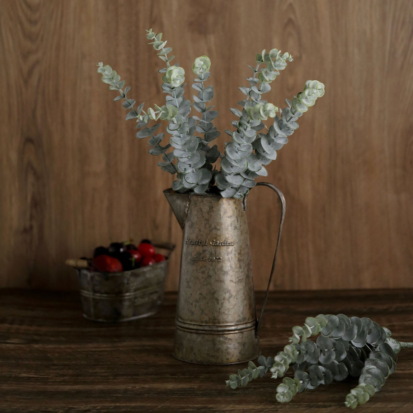 30 Stems Frosted Green Artificial Eucalyptus Sprays, Faux Plants 17"