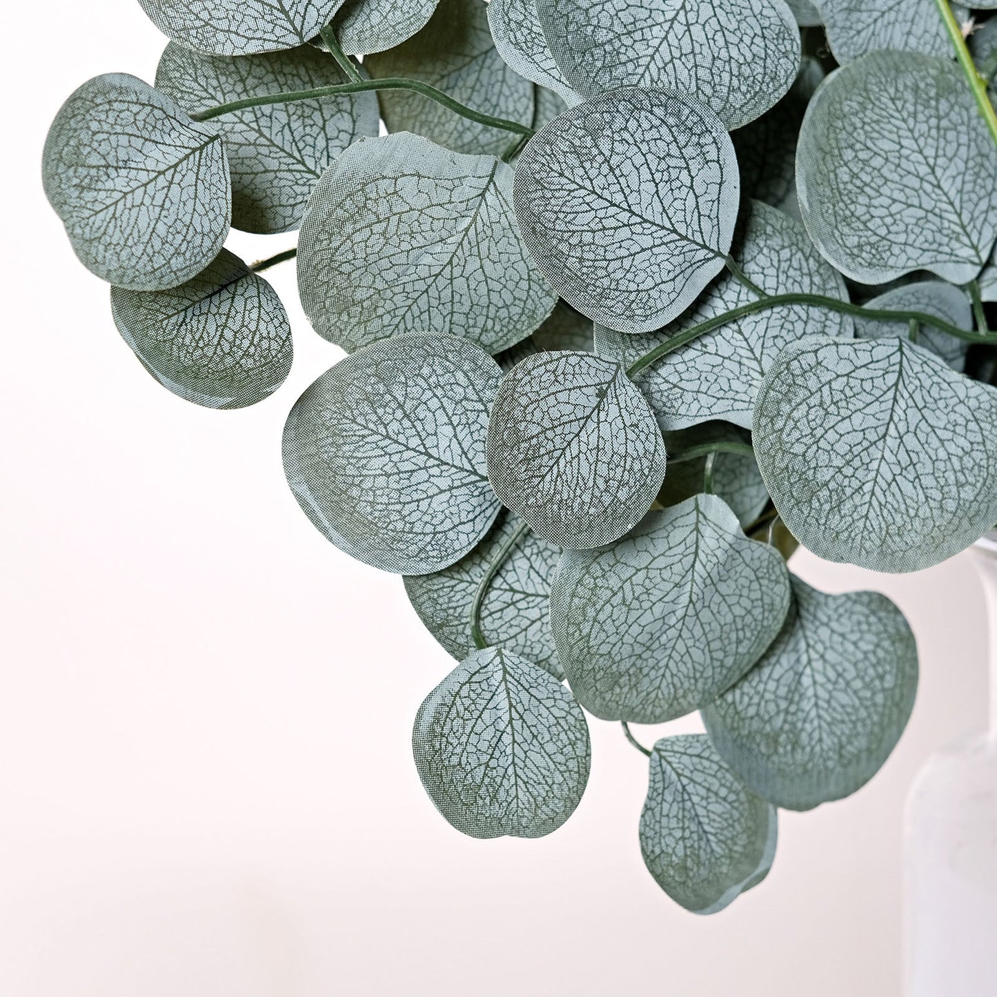 4 Pack Real Touch Frosted Green Artificial Silk Eucalyptus Leaf Stems 25"