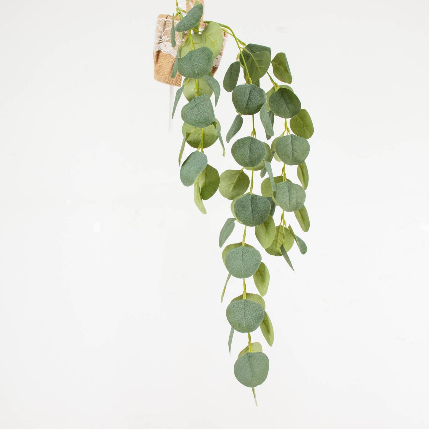 3 Pack Green Real Touch Hanging Artificial Plant Eucalyptus Stems, Silk Silver Dollar Indoor Leaf Sprays 41"