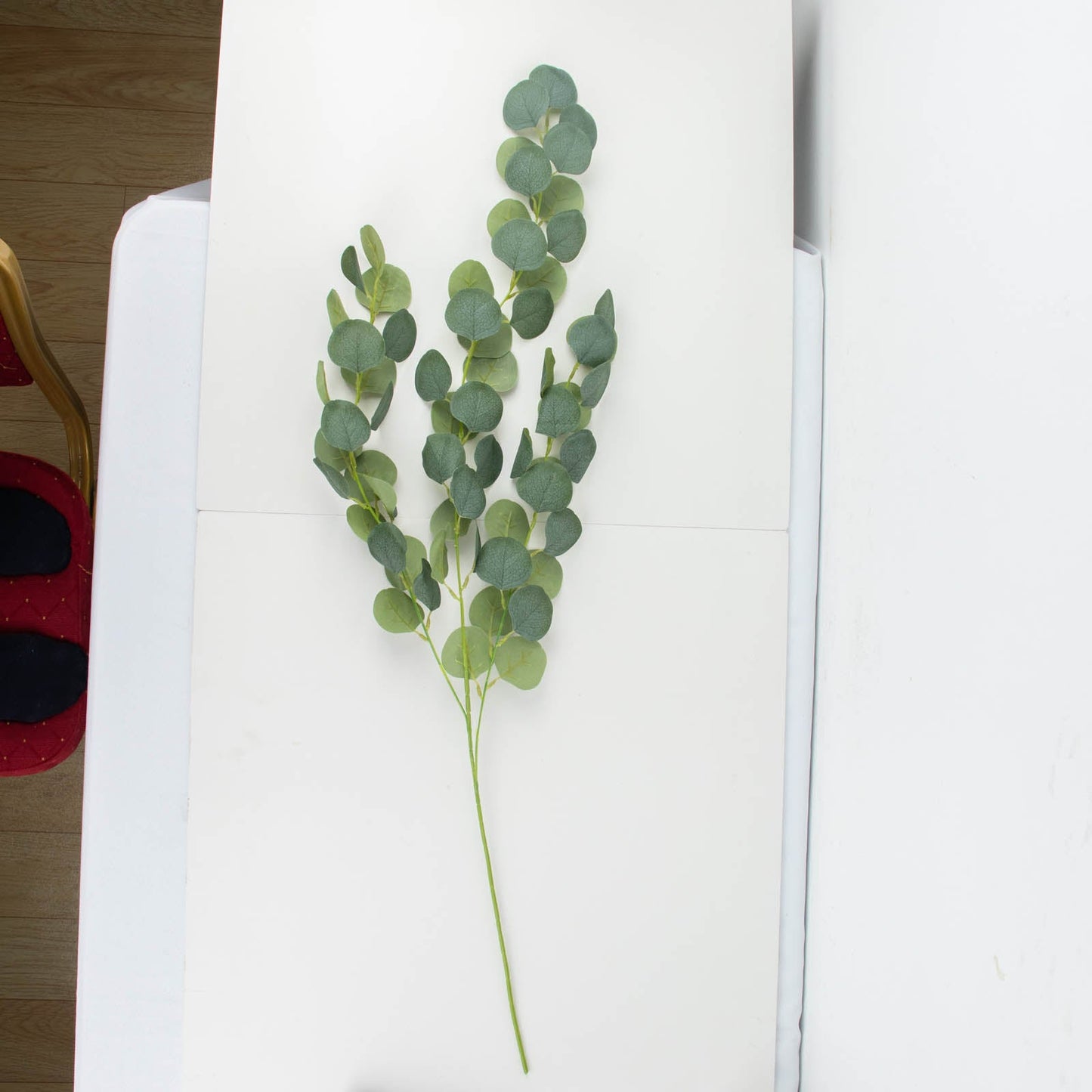 3 Pack Green Real Touch Hanging Artificial Plant Eucalyptus Stems, Silk Silver Dollar Indoor Leaf Sprays 41"