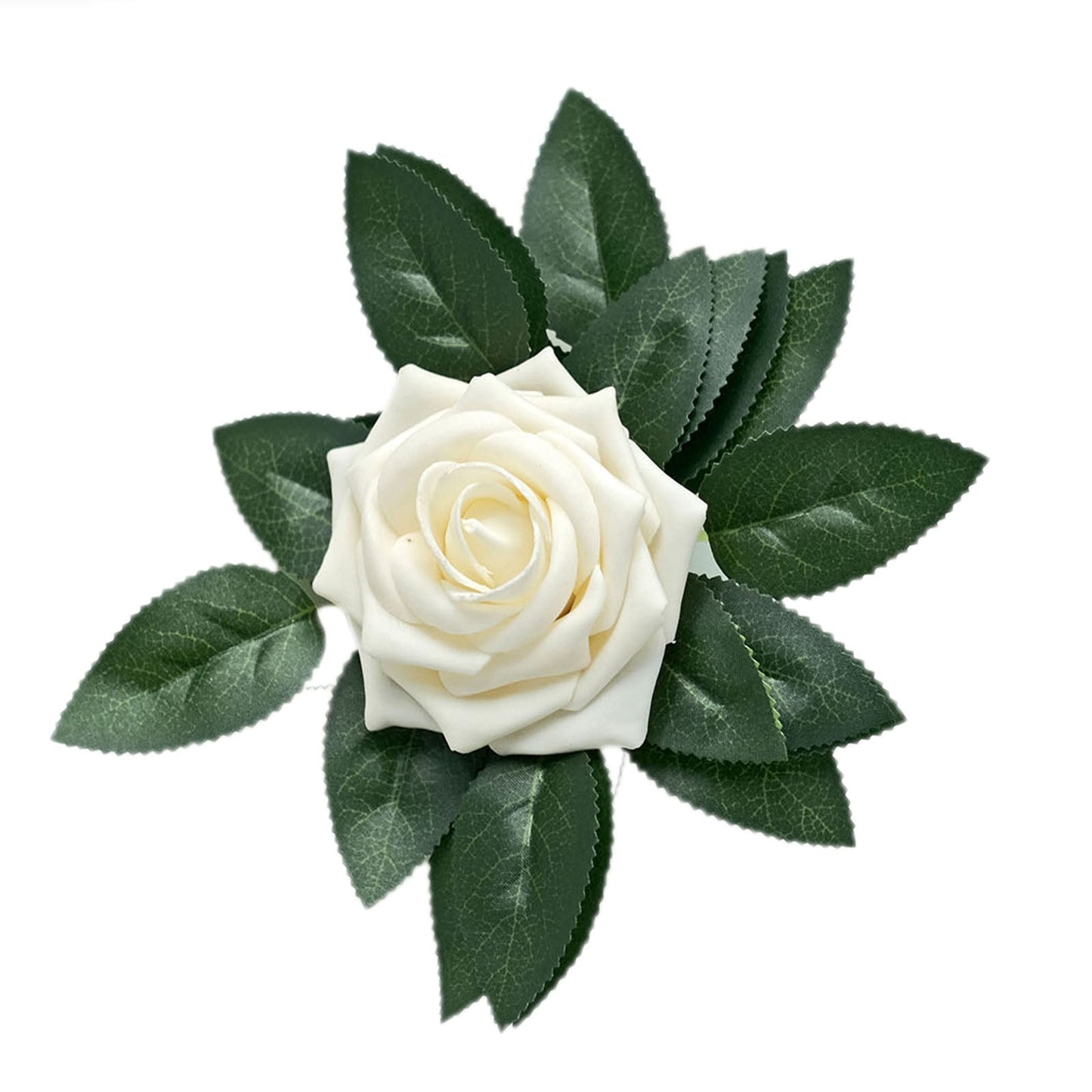 100 Pack Green Bulk Rose Leaves Artificial Greenery Fake Rose Flower Leaves for DIY Wreath Garlands