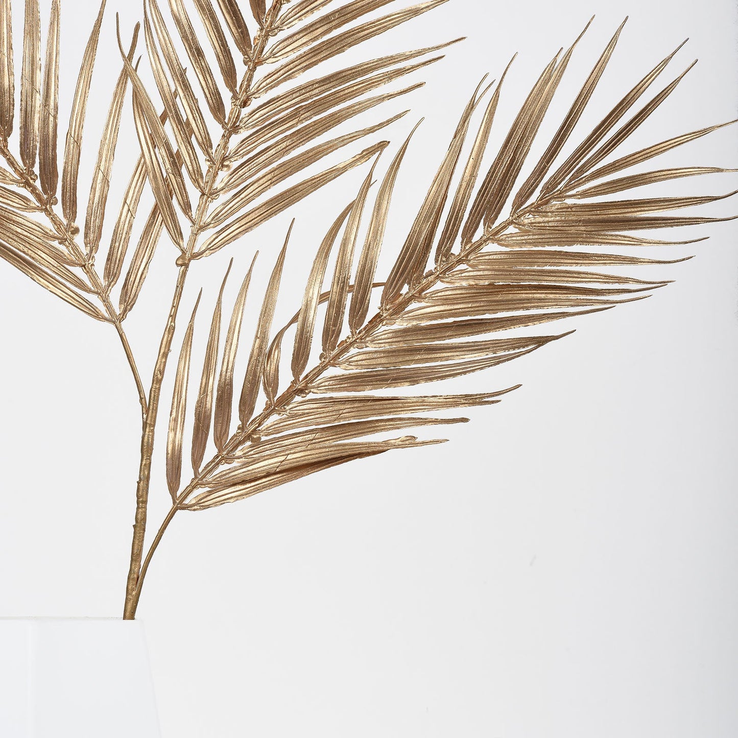 2 Stems Metallic Gold Artificial Palm Leaf Branch Vase Filler 32"