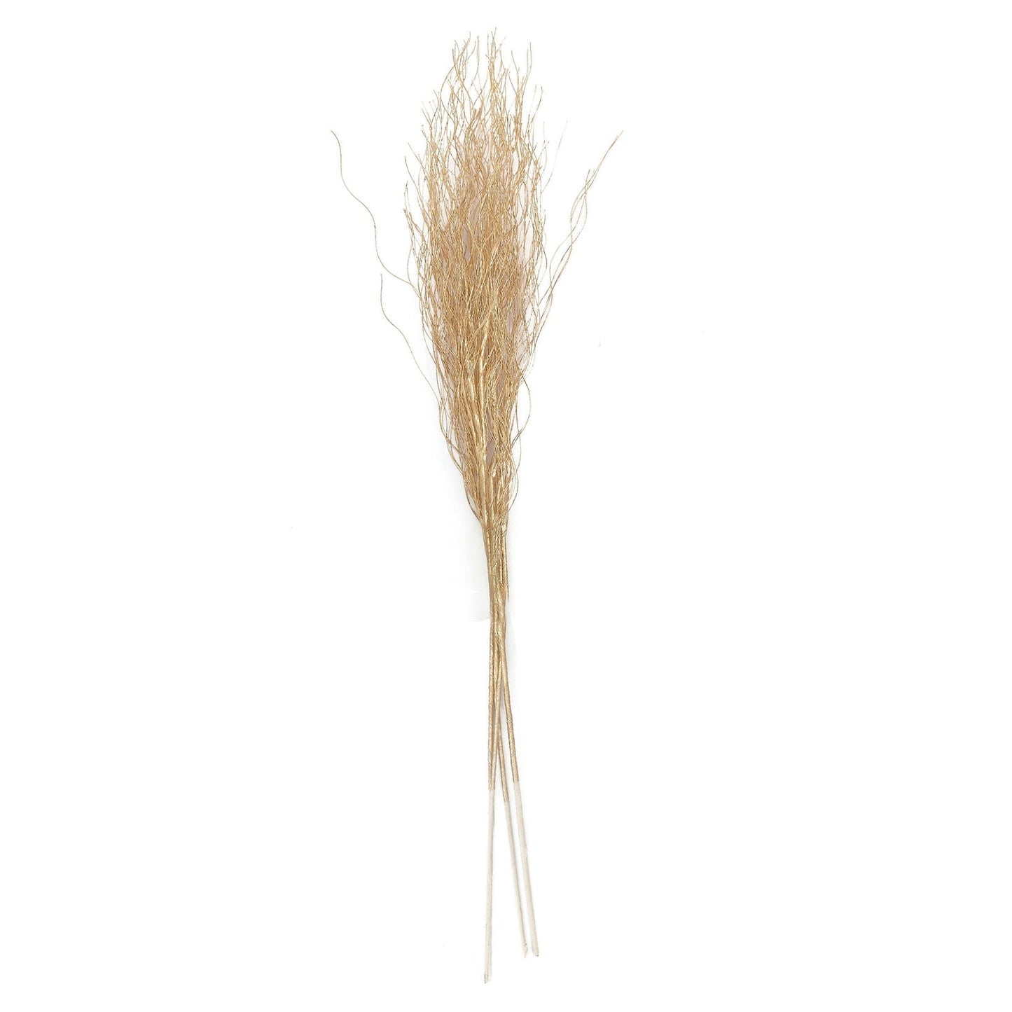 4 Pack Metallic Gold Artificial DIY Long Stem Twig Vase Fillers, Bendable Craft Curly Branch Willow Sprays 39"