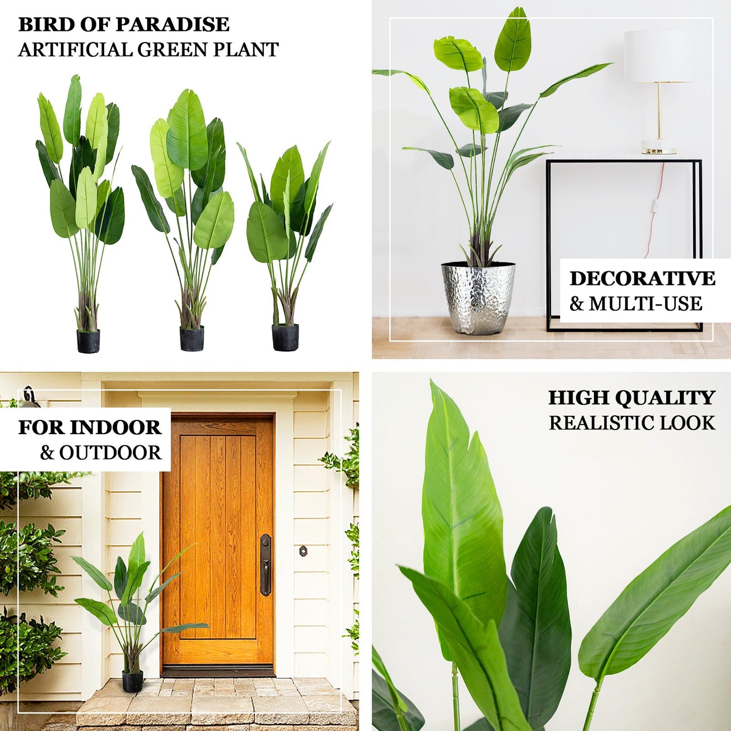 2 Pack Faux Potted Bird of Paradise Plant 5ft