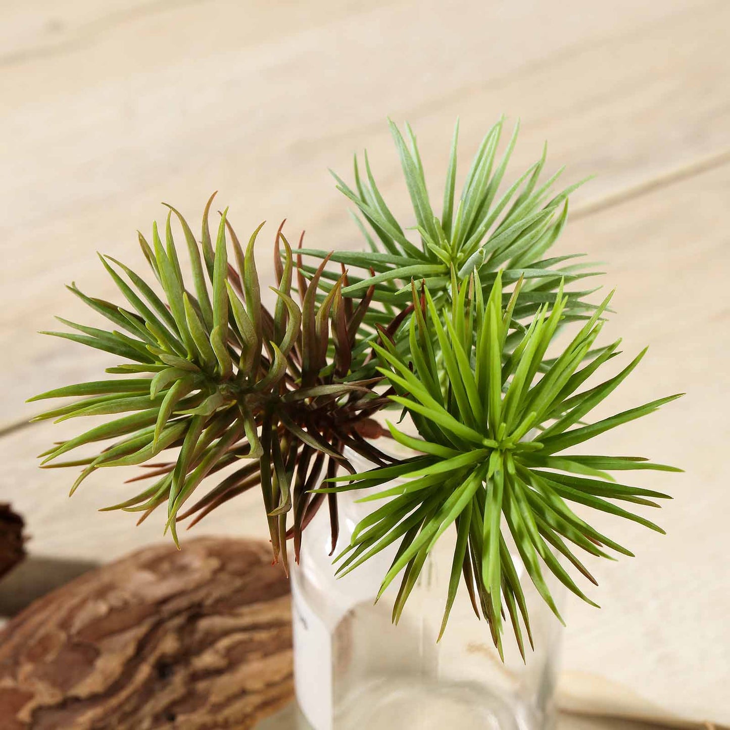 3 Pack Artificial PVC Spike Crassula Decorative Succulent Plants 7"
