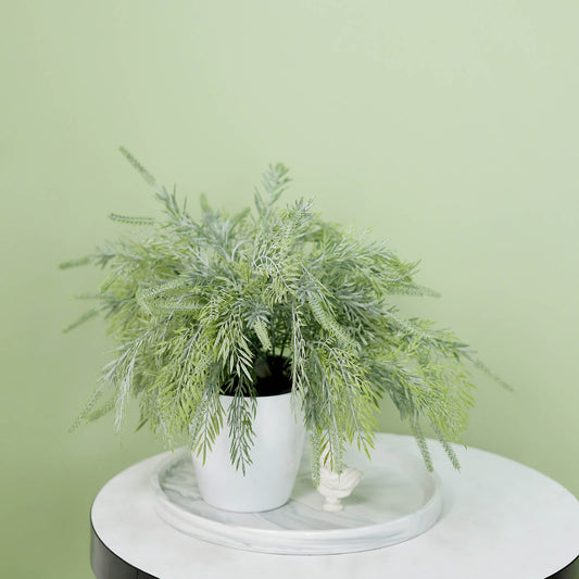2 Bushes Artificial Sagebrush Fern Stems, Indoor Faux Plants 15"