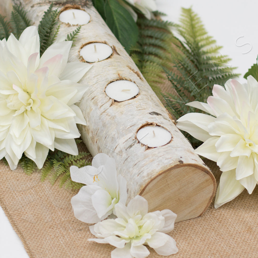 Wide Burlap Table Runner 18"x108" - Natural Tan