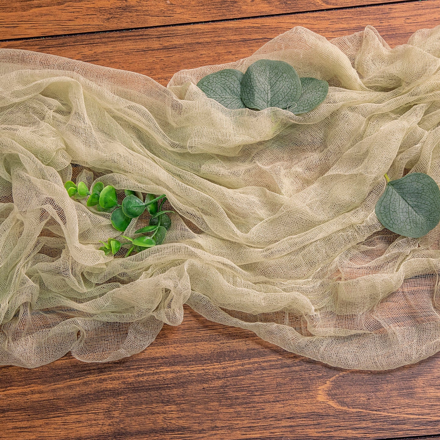 Cheesecloth Table Runner 25" x 16ft - Sage Green