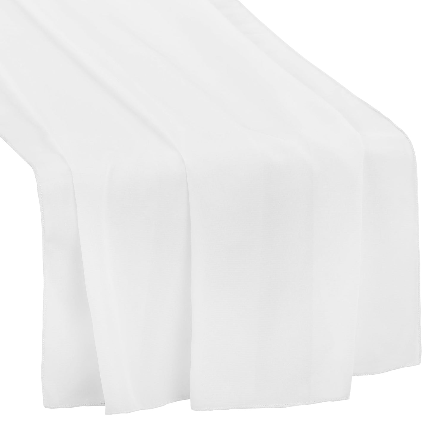 Chiffon Wedding Table Runner 10FT x 27" - White