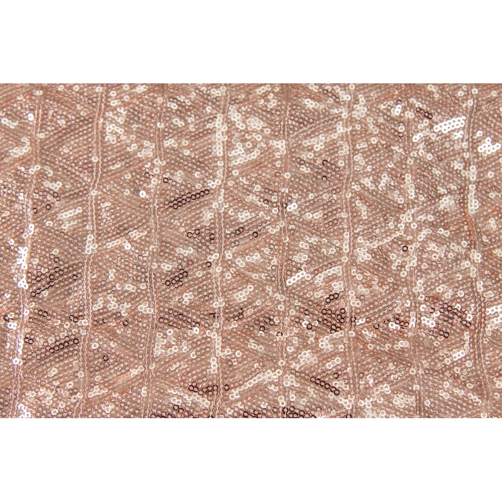 Diamond Glitz Sequin Table Runner - Blush/Rose Gold