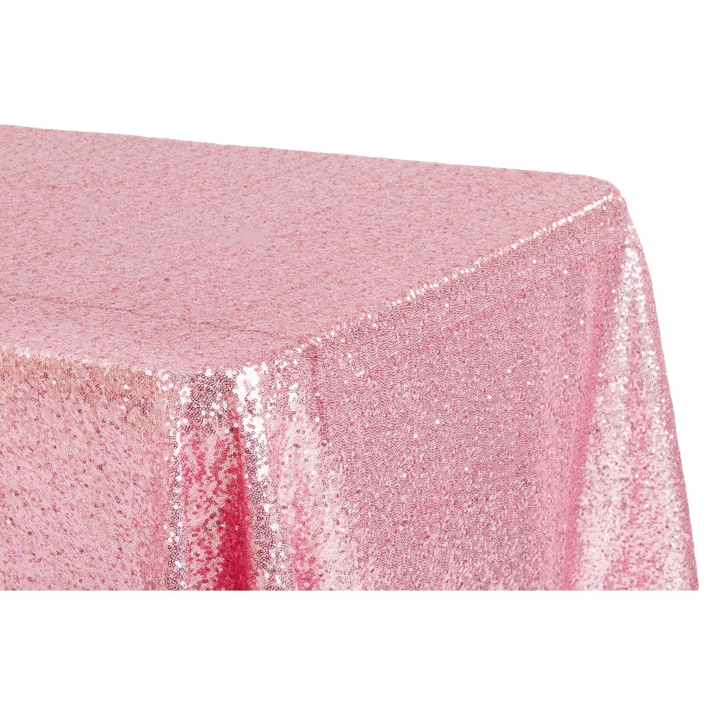 Glitz Sequin 90"x156" Rectangular Tablecloth - Pink