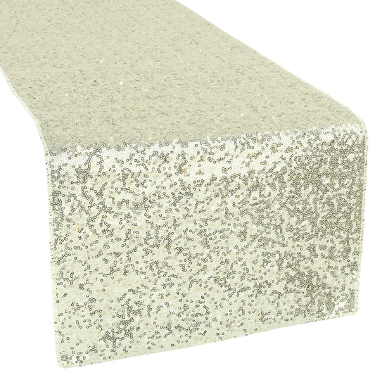 Glitz Sequin Table Runner - Ivory