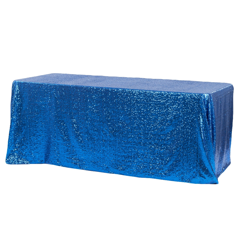 Glitz Sequin 90"x156" Rectangular Tablecloth - Royal Blue