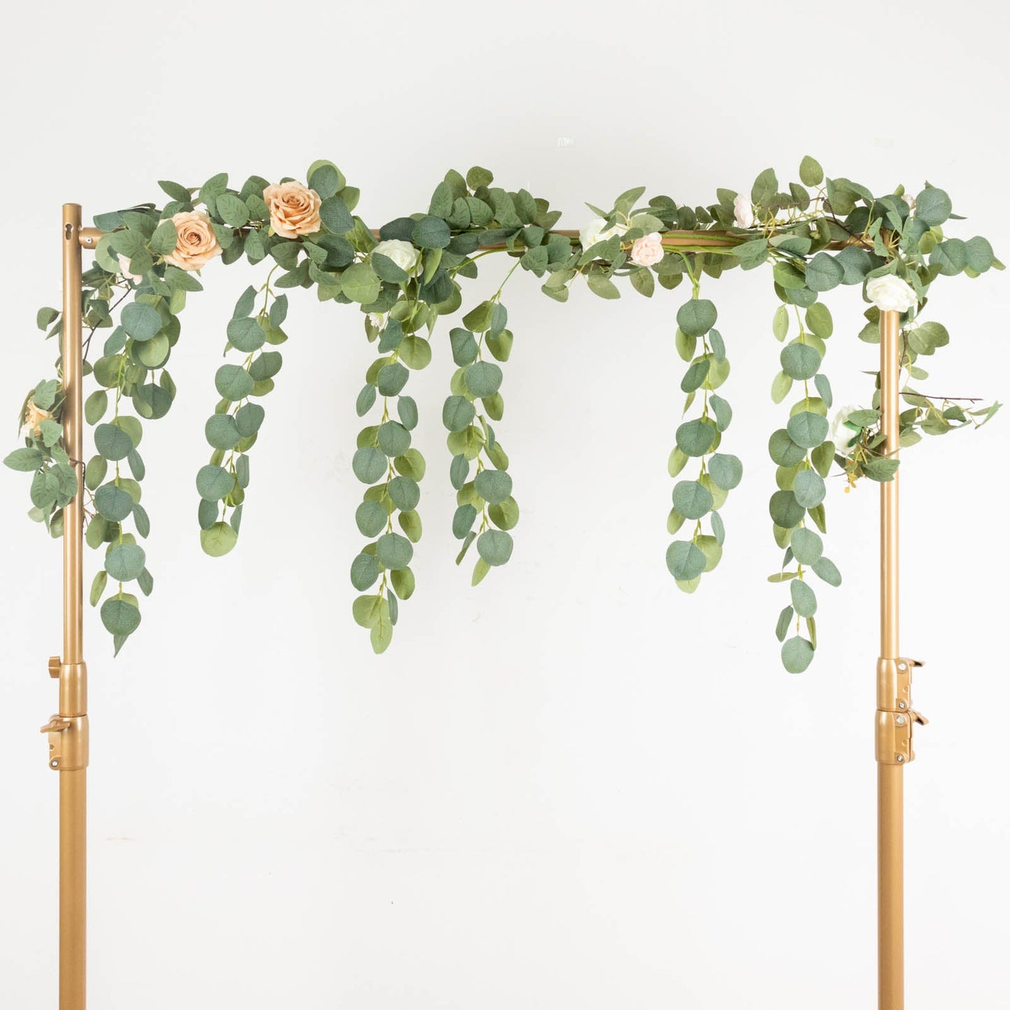 3 Pack Green Real Touch Hanging Artificial Plant Eucalyptus Stems, Silk Silver Dollar Indoor Leaf Sprays 41"