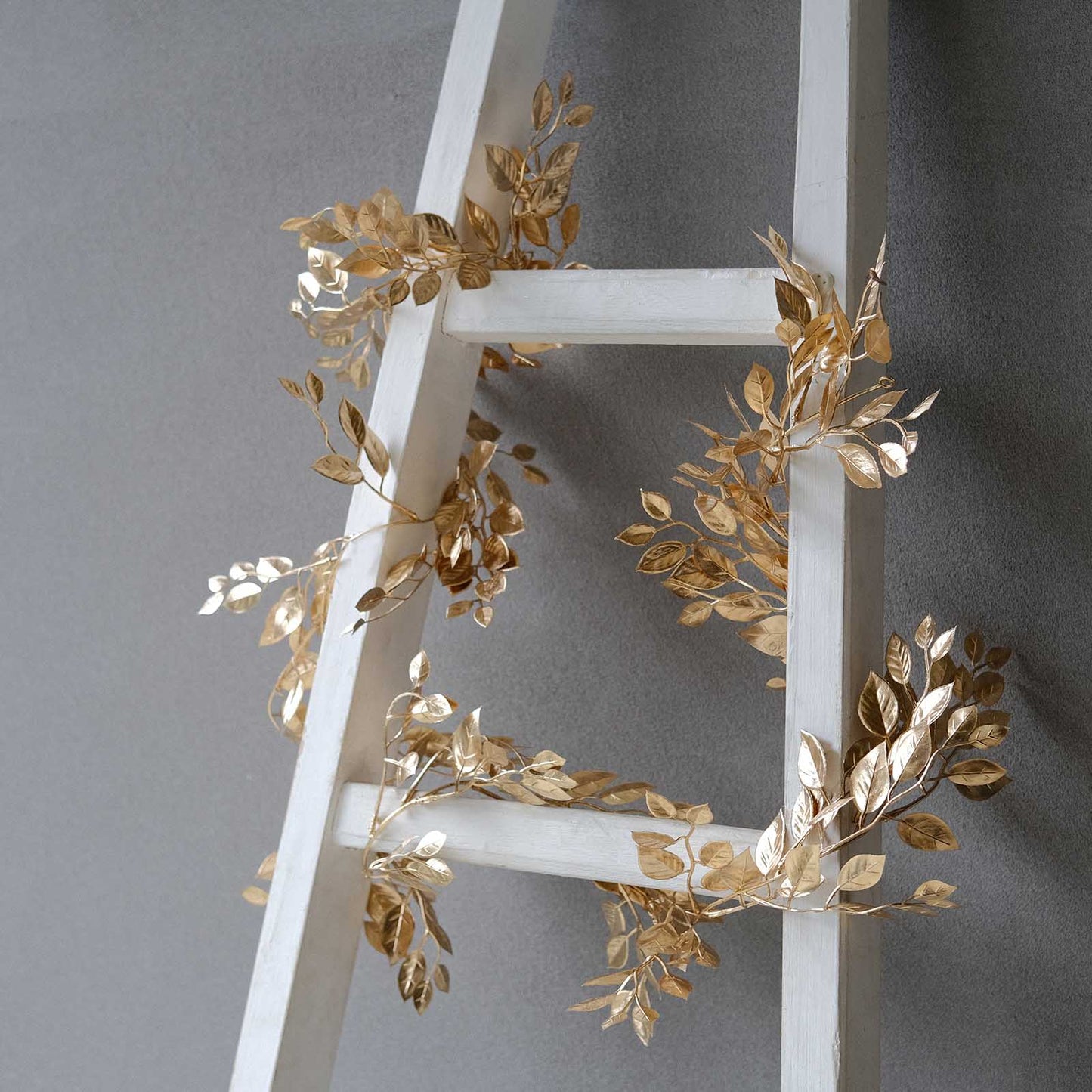 Metallic Gold Magnolia Leaf Table Garland, DIY Craft Hanging Vine Wreath - 6ft