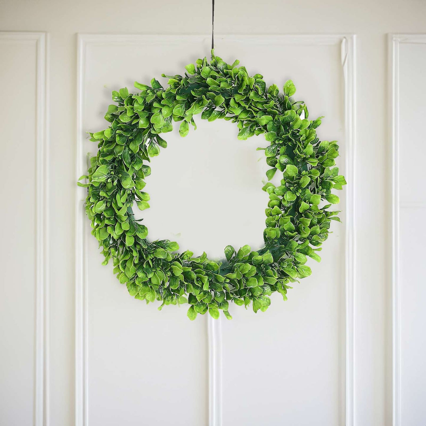 2 Pack Green Artificial Lifelike Jasmine Leaf Spring Wreaths 21"