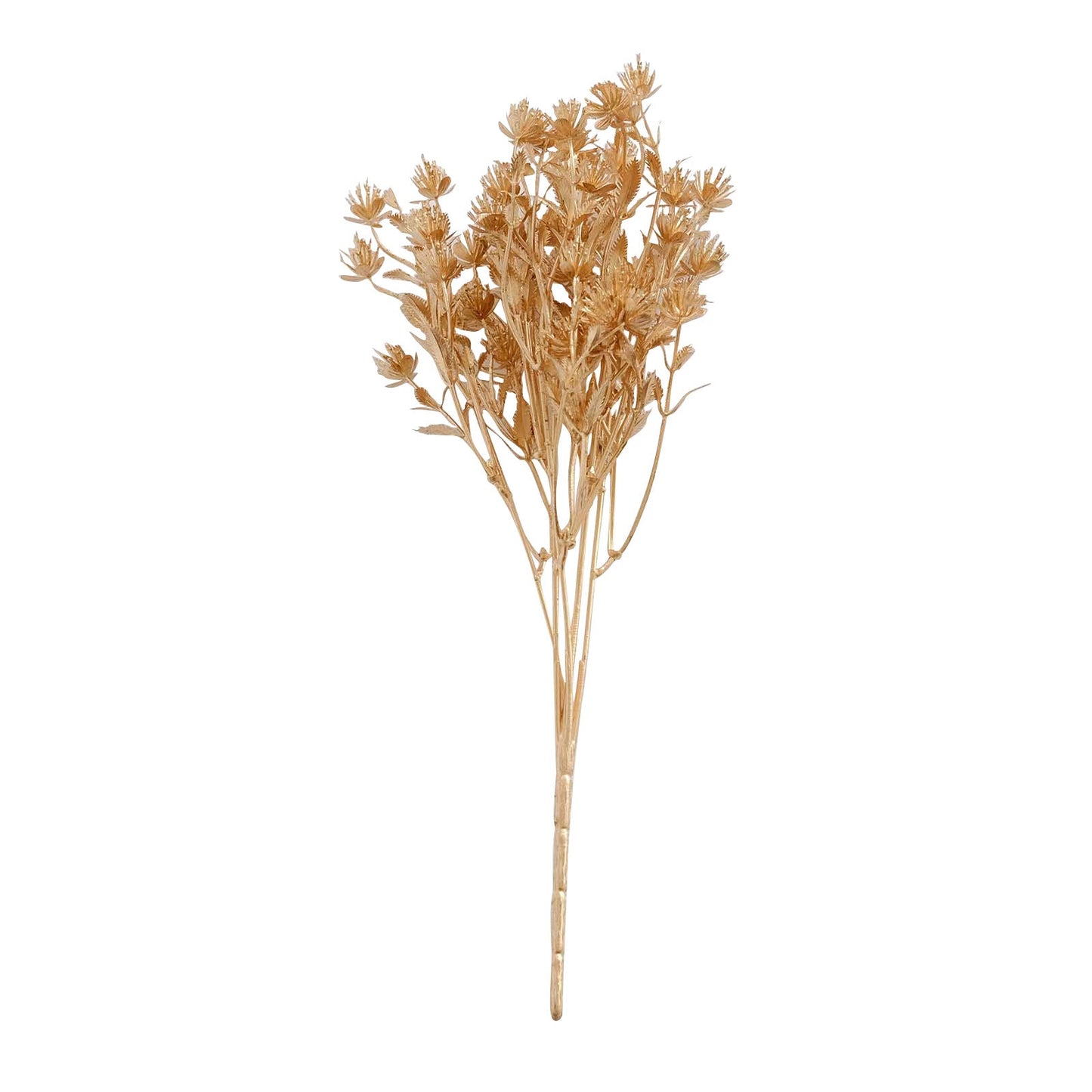 4 Pack Metallic Gold Artificial Baby's Breath Flower Bouquet, Decorative Gypsophila Floral Bushes Sprays - 13"