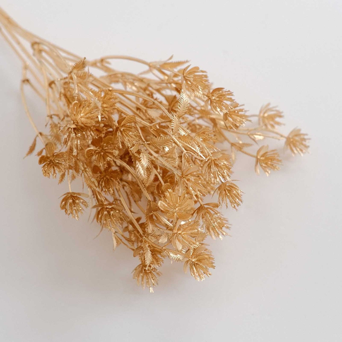 4 Pack Metallic Gold Artificial Baby's Breath Flower Bouquet, Decorative Gypsophila Floral Bushes Sprays - 13"