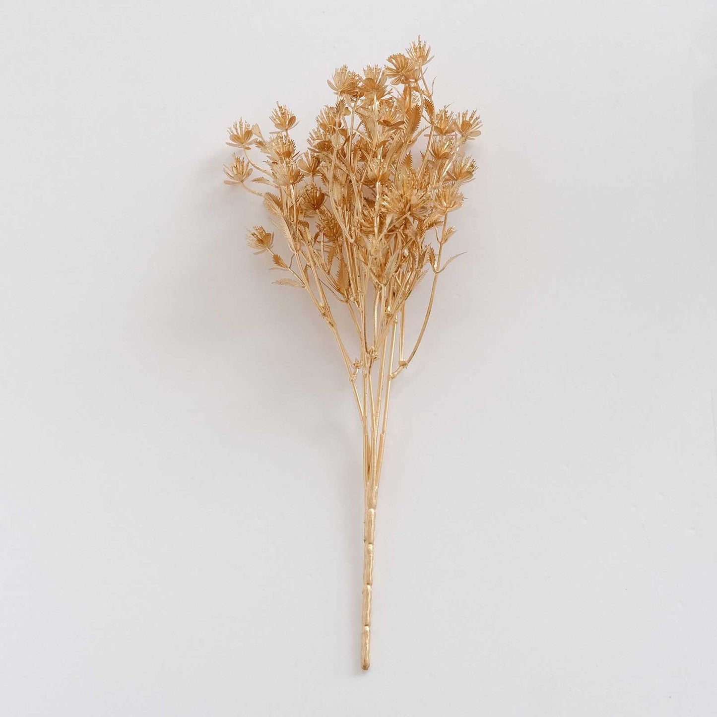 4 Pack Metallic Gold Artificial Baby's Breath Flower Bouquet, Decorative Gypsophila Floral Bushes Sprays - 13"