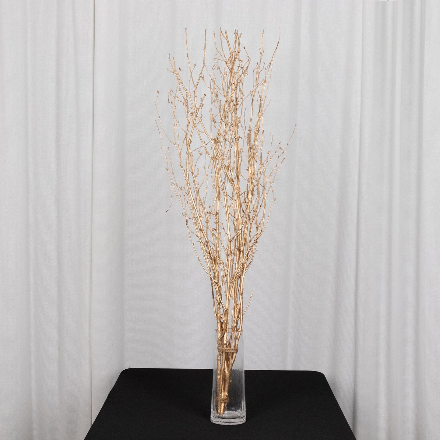 6 Pack Metallic Gold Decorative Birch Tree Branches, Extra Long Natural Dried Willow Twigs Sticks Vase Fillers - 46"