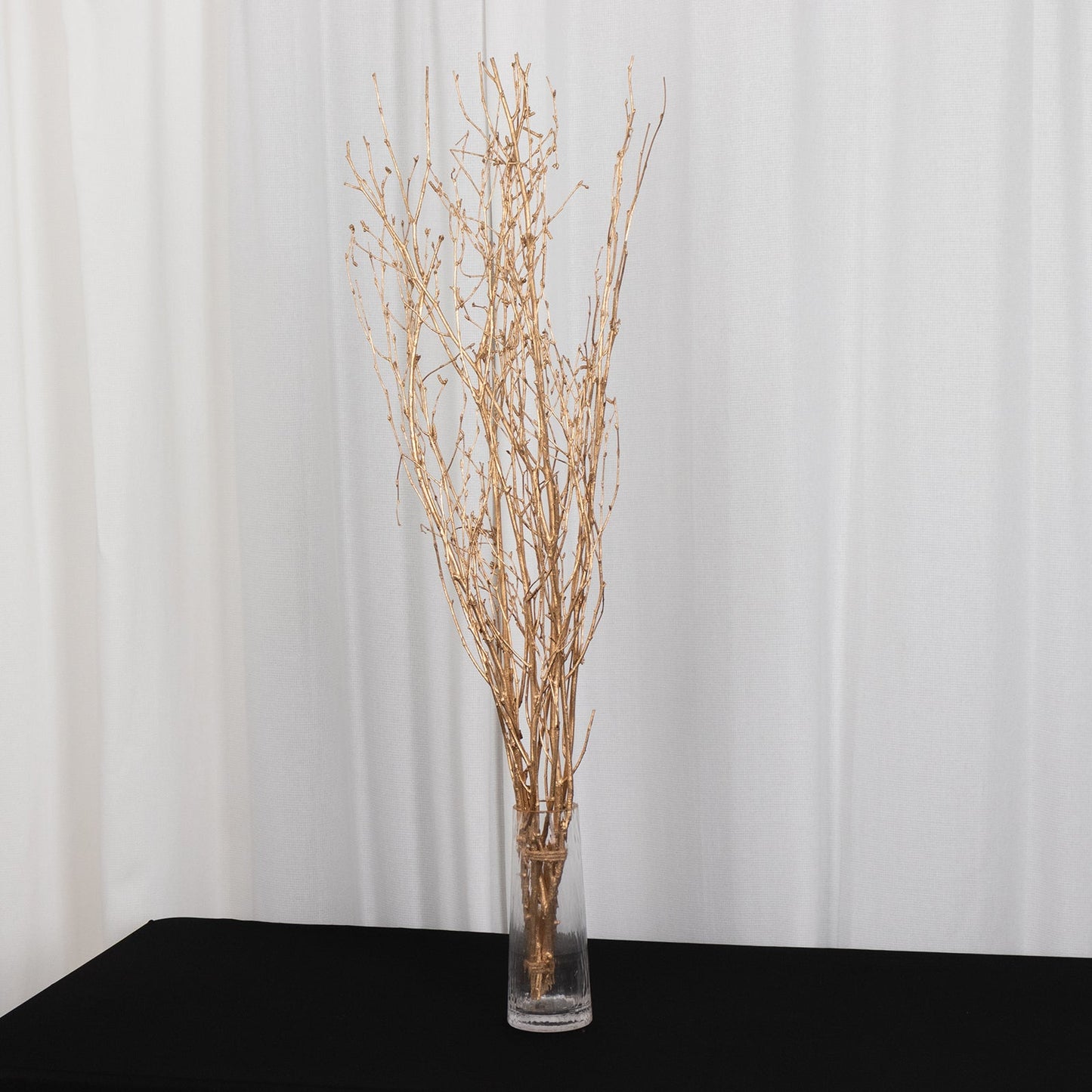 6 Pack Metallic Gold Decorative Birch Tree Branches, Extra Long Natural Dried Willow Twigs Sticks Vase Fillers - 46"
