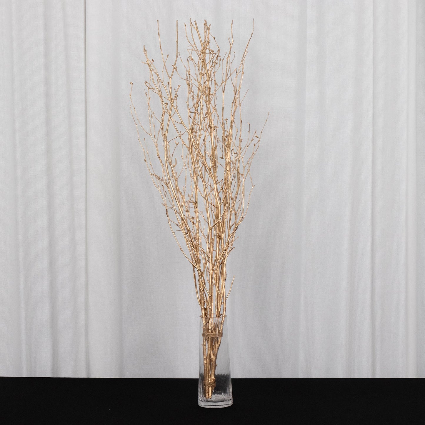 6 Pack Metallic Gold Decorative Birch Tree Branches, Extra Long Natural Dried Willow Twigs Sticks Vase Fillers - 46"
