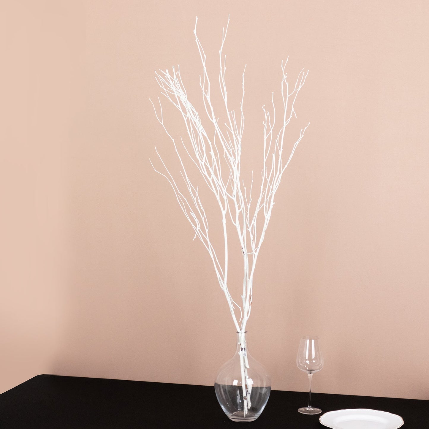 6 Pack White Decorative Birch Tree Branches, Extra Long Natural Dried Willow Twigs Sticks Vase Fillers - 46"