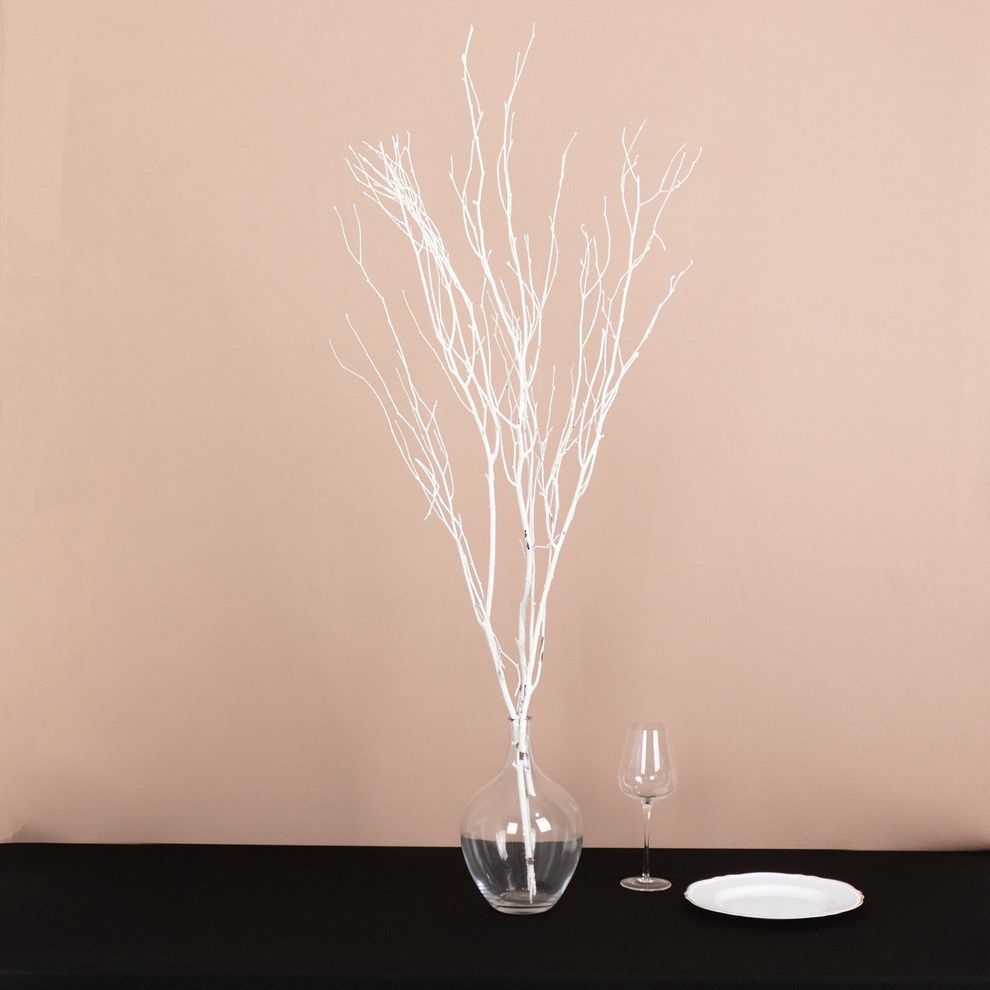 6 Pack White Decorative Birch Tree Branches, Extra Long Natural Dried Willow Twigs Sticks Vase Fillers - 46"