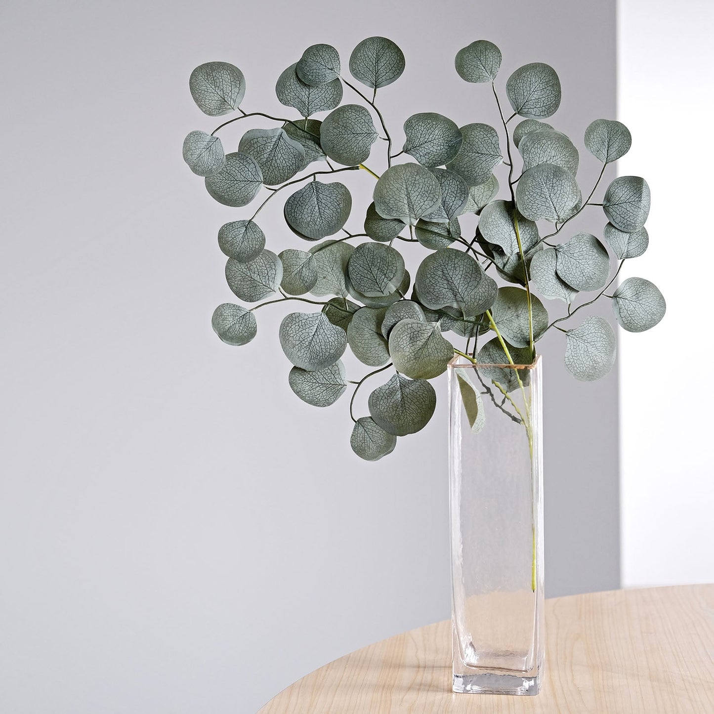 4 Pack Real Touch Frosted Green Artificial Silk Eucalyptus Leaf Stems 25"