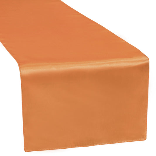 Satin Table Runner - Burnt Orange