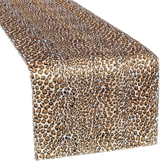 Satin Table Runner - Leopard