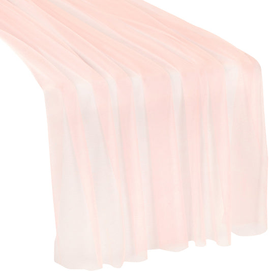 Soft Tulle Table Runner Extra Long 30" x 16ft - Blush