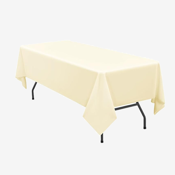 2/4/6 Pack Rectangle Tablecloth Polyester Beige