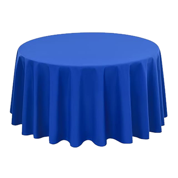 Round Tablecloth Polyester Table Cloth Royal Blue