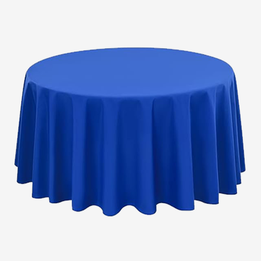 Round Tablecloth Polyester Table Cloth Royal Blue