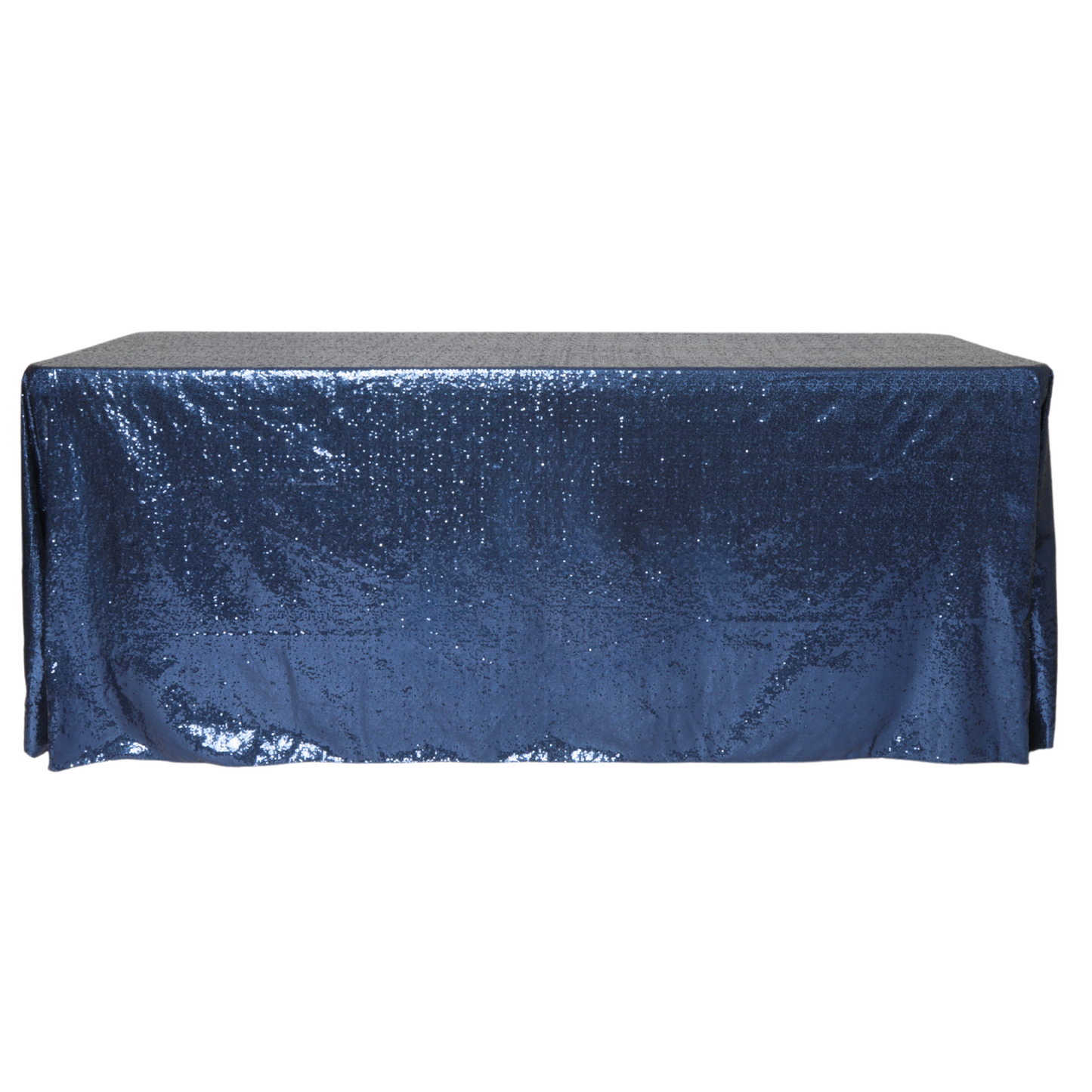 Glitz Sequin 90"x132" Rectangular Tablecloth - Navy Blue (New Tone)