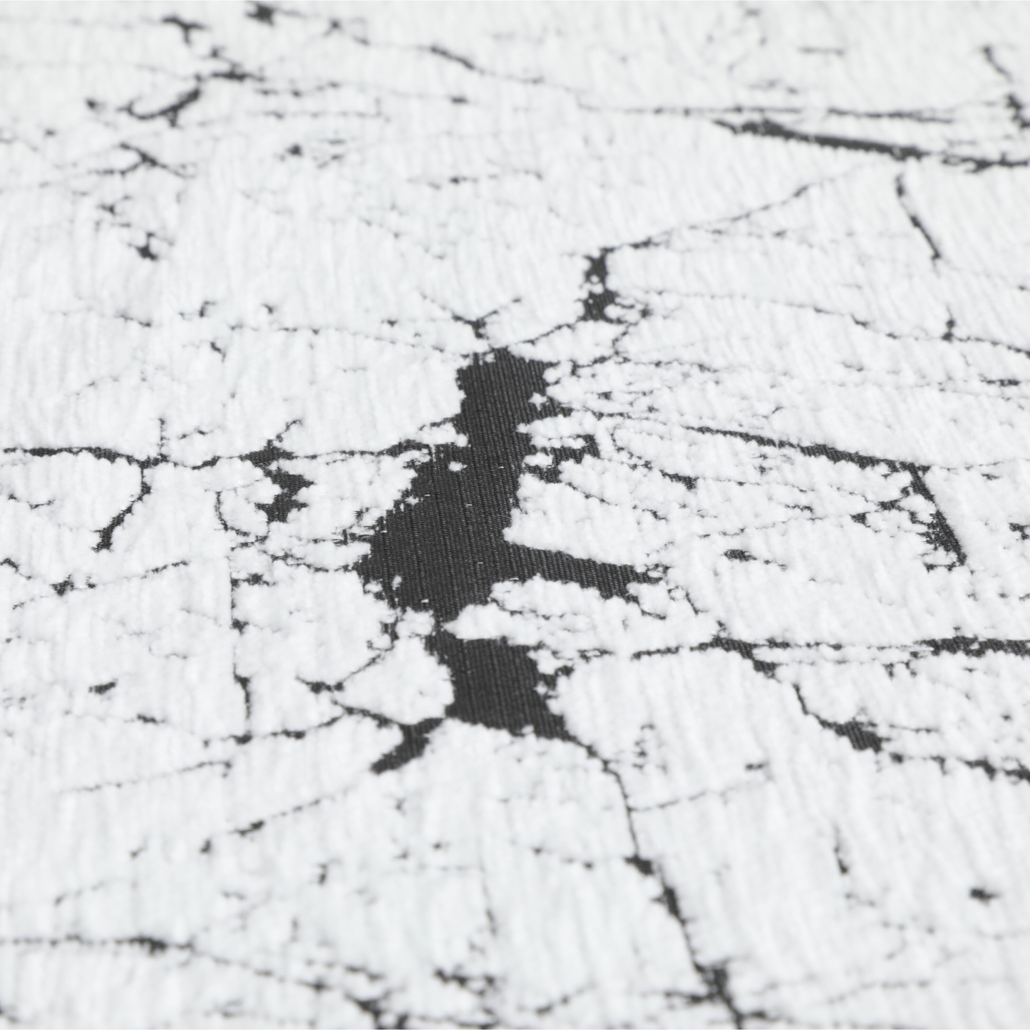 Marble Reversible Jacquard Tablecloth 120" Round - Black