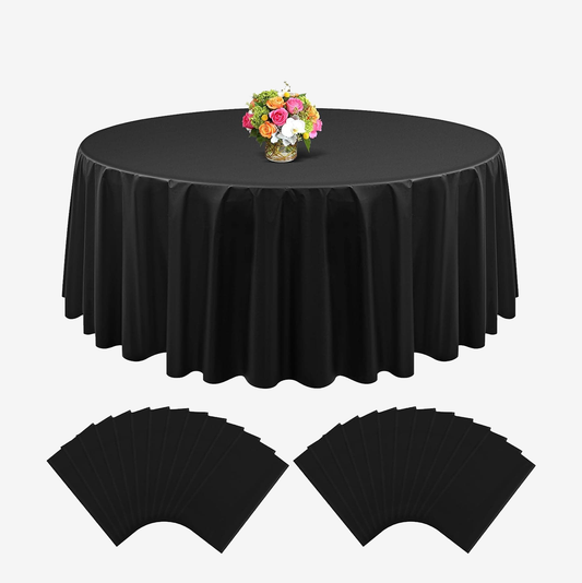 15 Pack Plastic Round Tablecloth 60 inch