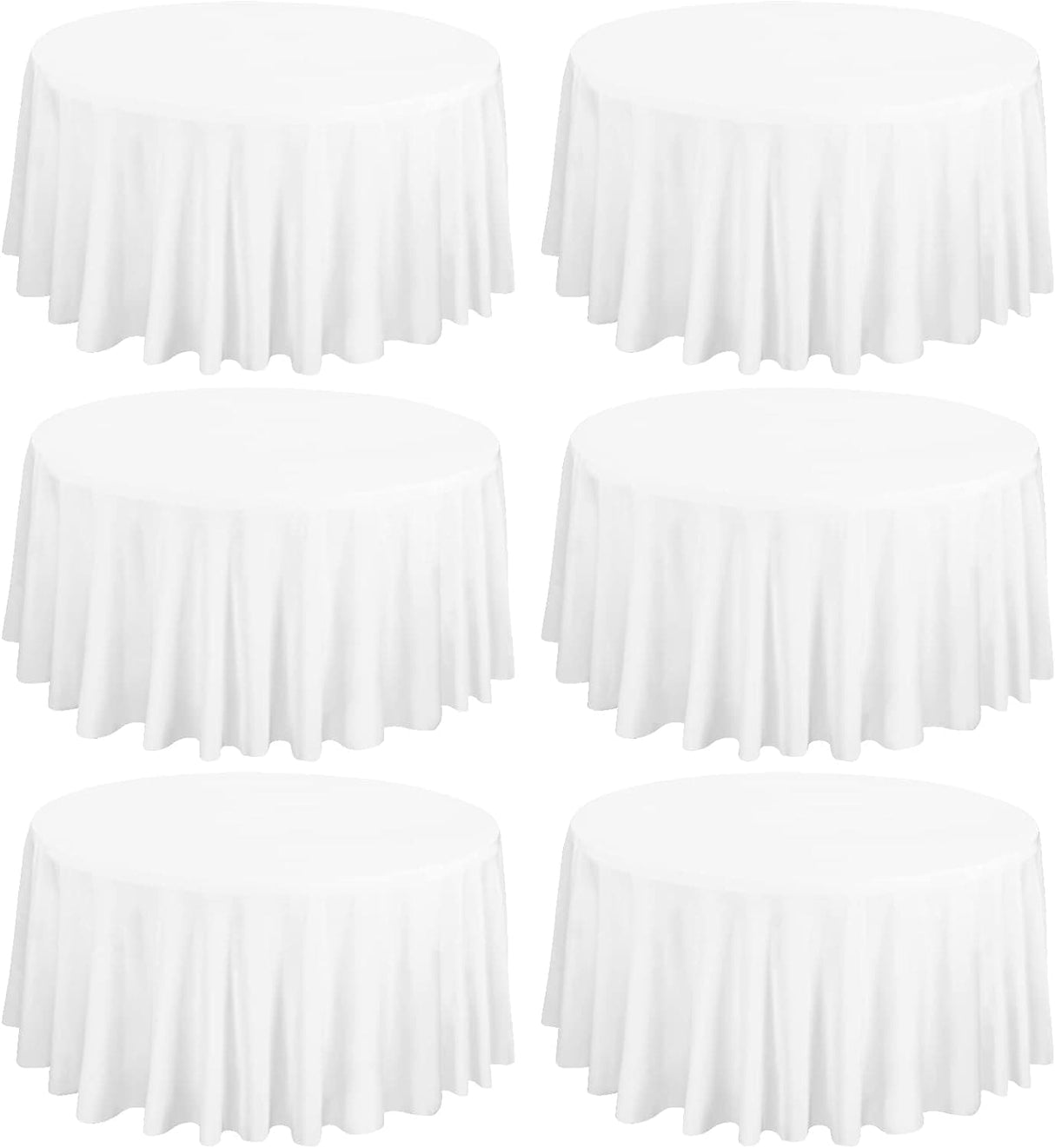 2/4/6 Pack Round Tablecloths - 60/90/108 Inch, Red Polyester Table Cover for Round Table, Stain and Wrinkle Resistant Washable Fabric Table Cloth, Polyester Tablecloth for Wedding Banquet Parties