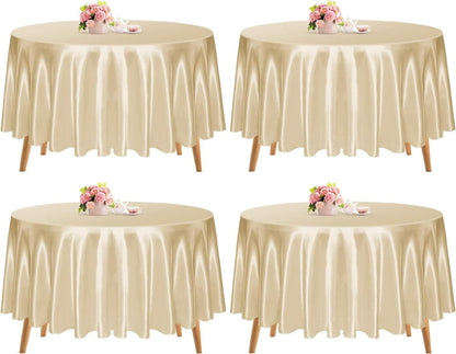4 Packs Satin Tablecloth 108 Inch
