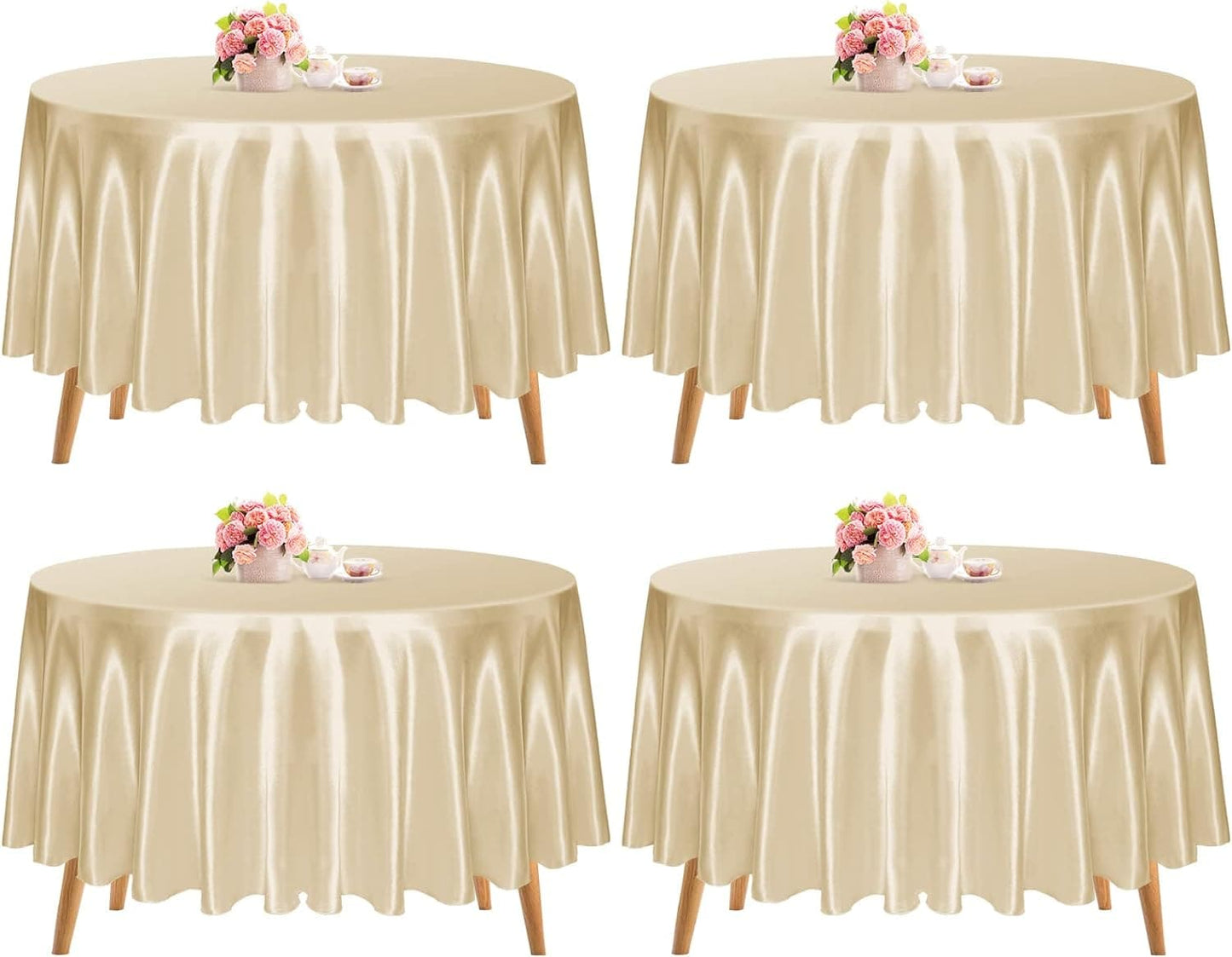 10 Packs Satin Round Tablecloth 108 Inch