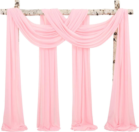 Decorations for Reception Sheer Backdrop 4 Panels 28" x20ft