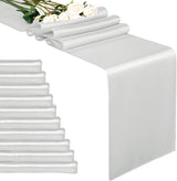 10-Pack 12 x 108 inches Long Premium Satin Table Runner for Wedding, Decorations for Birthday Parties, Banquets, Graduations, Engagements, Table Runners fit  and Round Table