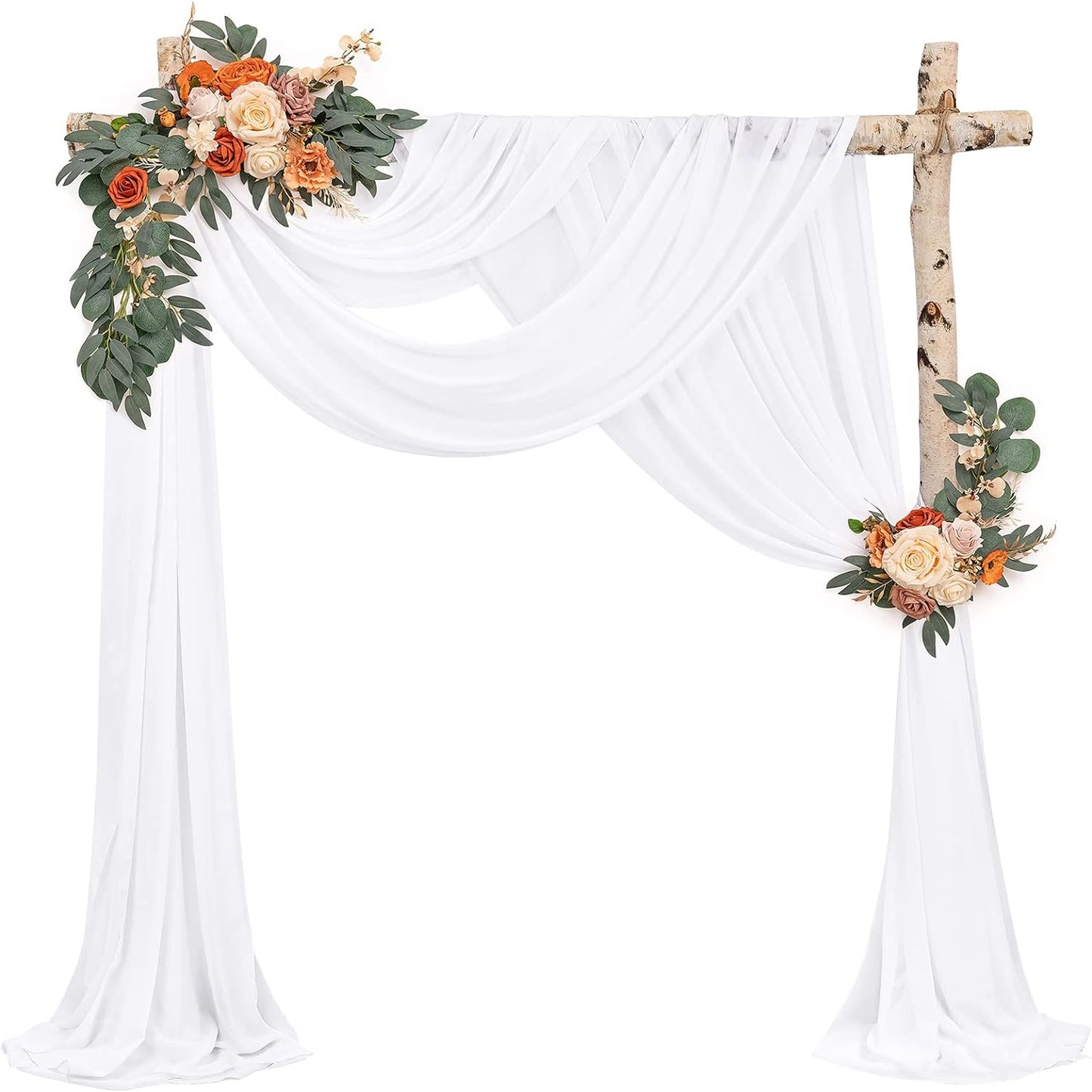 Wedding Arch Drapes for Ceremony Chiffon Fabric Drapes Arbor28"x20ft