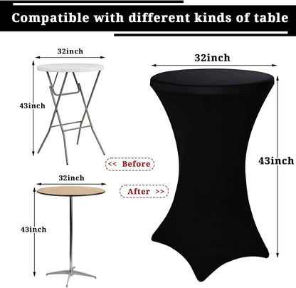 10 Pack Cocktail Round Tablecloth 32"x43"